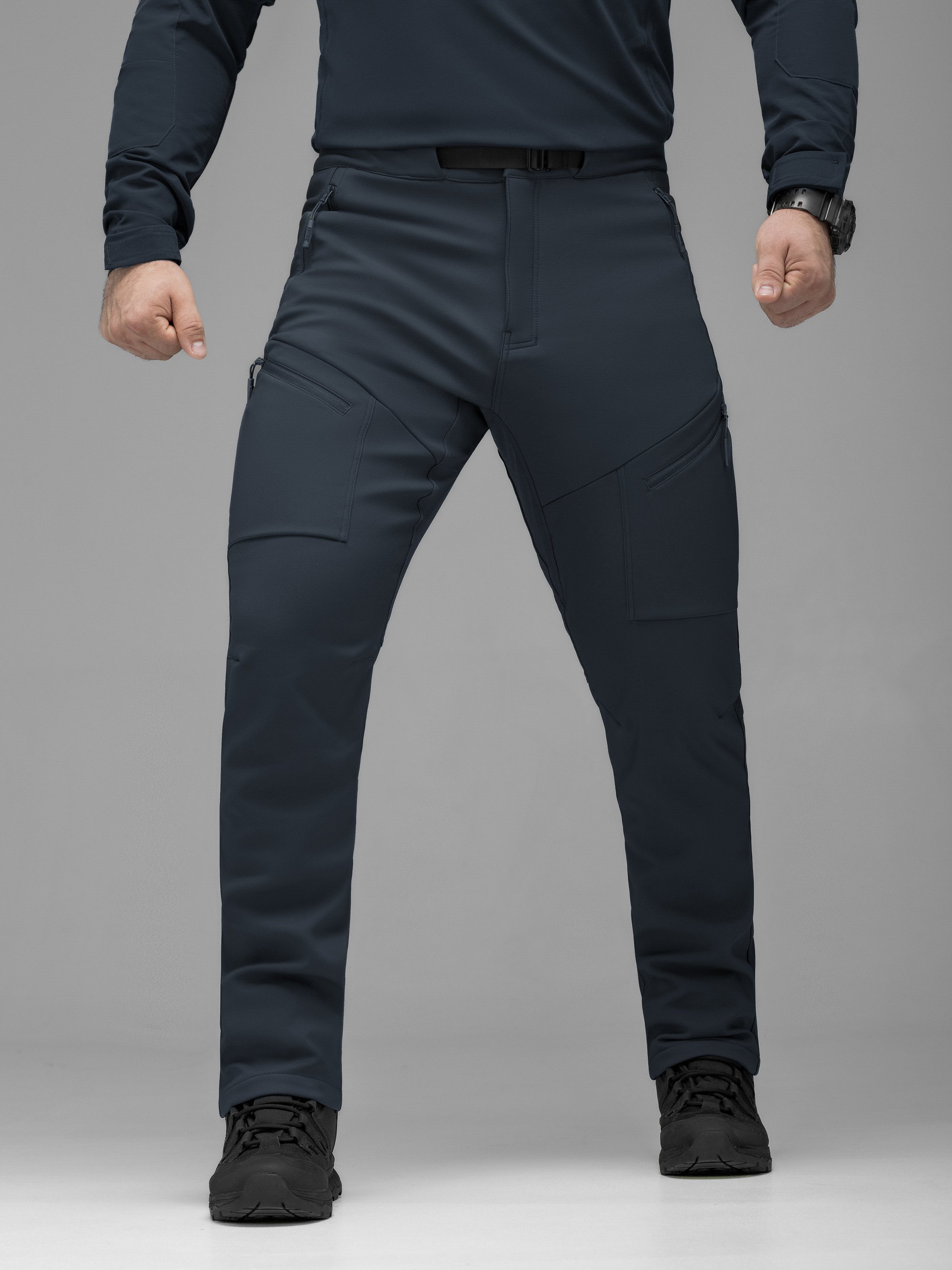 Штани карго тактичні Softshell BEZET Techwear синій - Фото 1