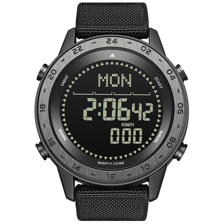 Чоловічий водостійкий тактичний годинник North Edge Tank3 5BAR з компасом