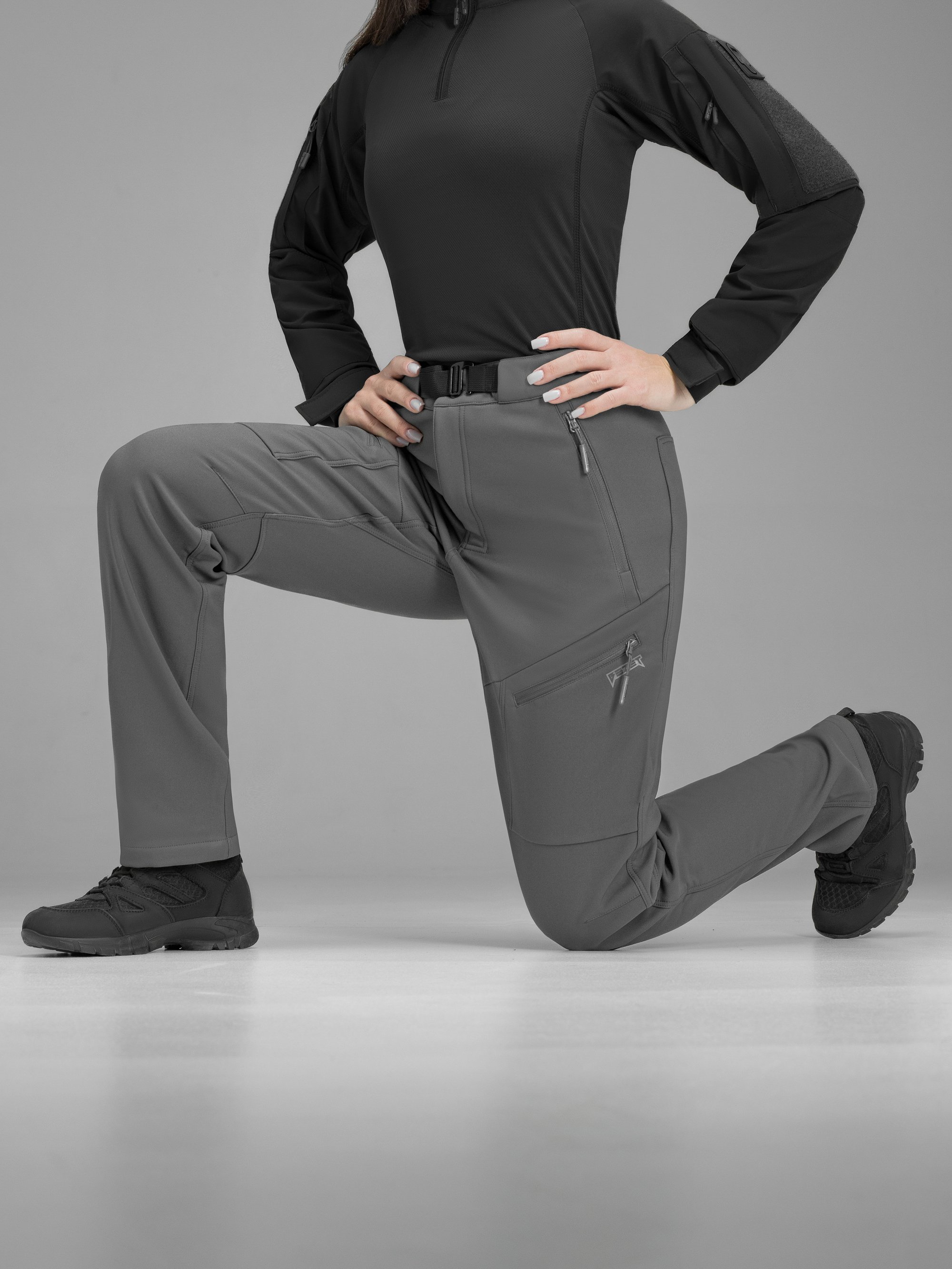 Брюки карго тактичні жіночі Softshell BEZET Techwear сірий - Фото 6