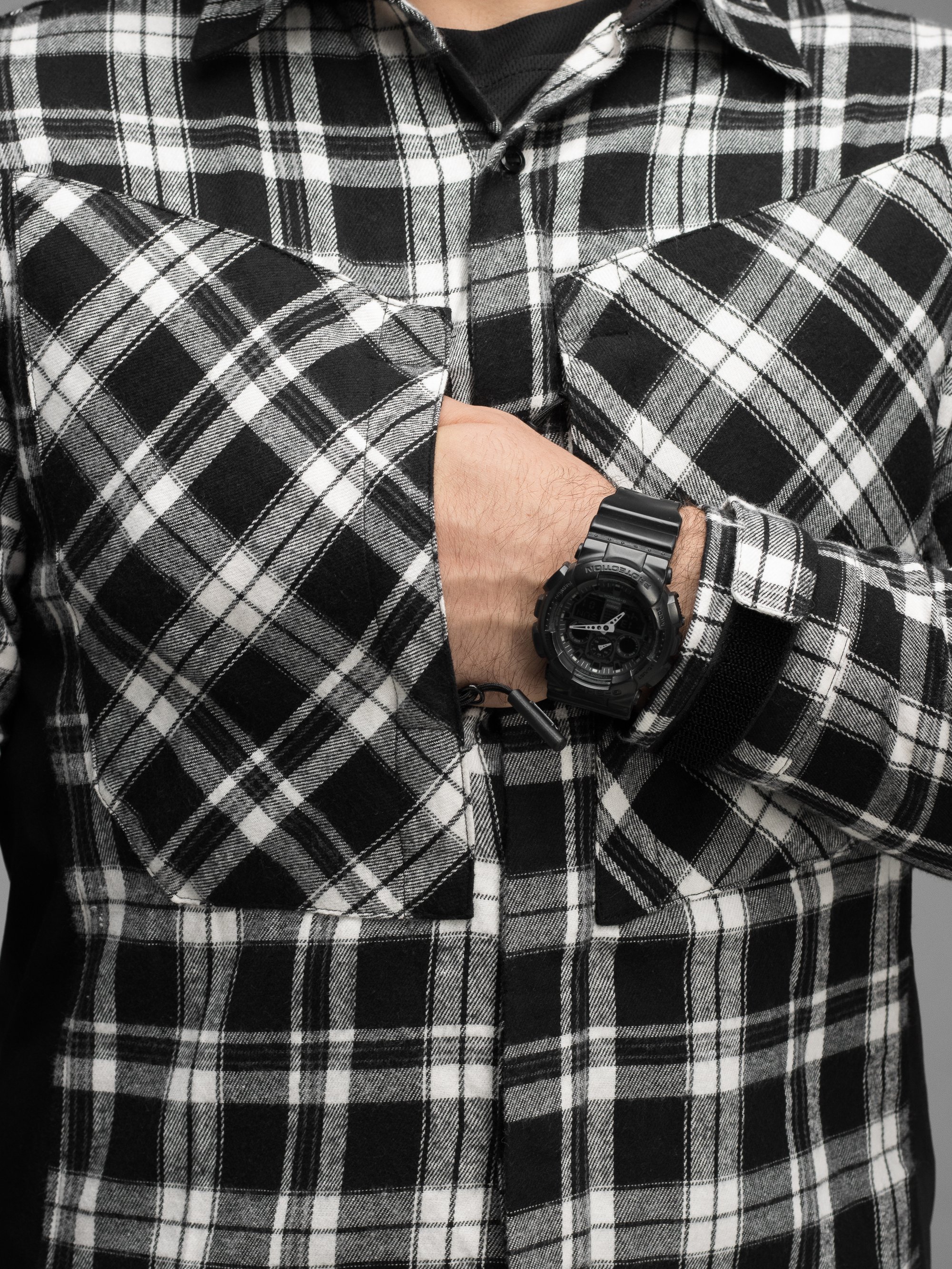 Сорочка фланелева BEZET Defender чорний/білий - Фото 14