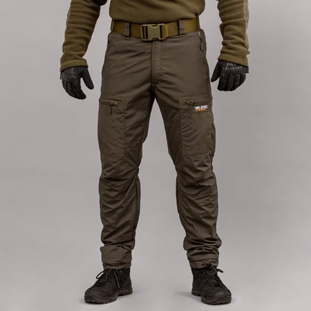 Брюки "TRAVEL DEFENCE" DARK OLIVE с ремнем (Таслан + Микрофлис) Armoline