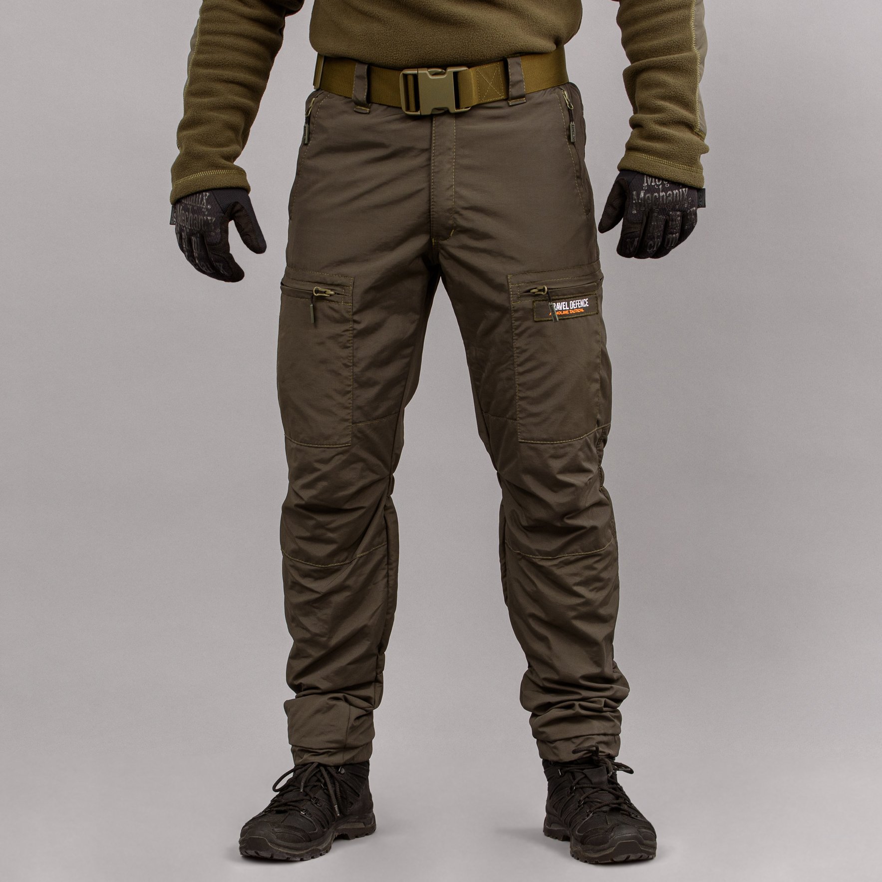 Брюки "TRAVEL DEFENCE" DARK OLIVE с ремнем (Таслан + Микрофлис) Armoline