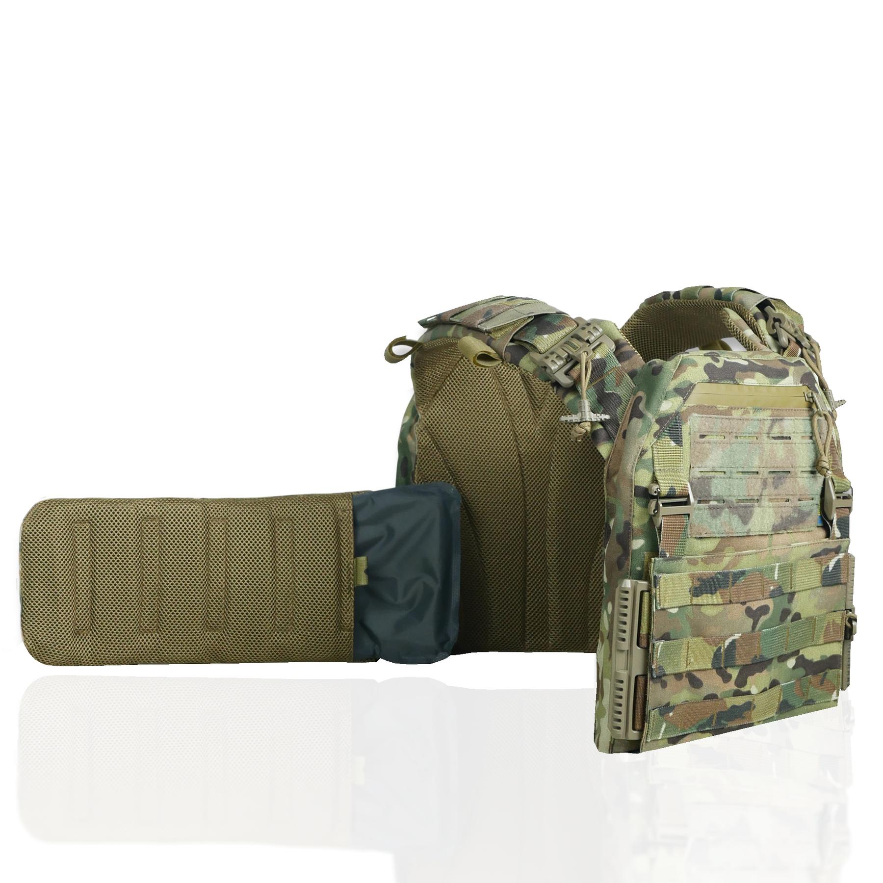 Камербанди Kiborg мультикам с карманами и быстрым сбросом Gen.2, 2 шт. с баллистическими пакетами Militex 1 класса защиты KIBORG - Фото 3