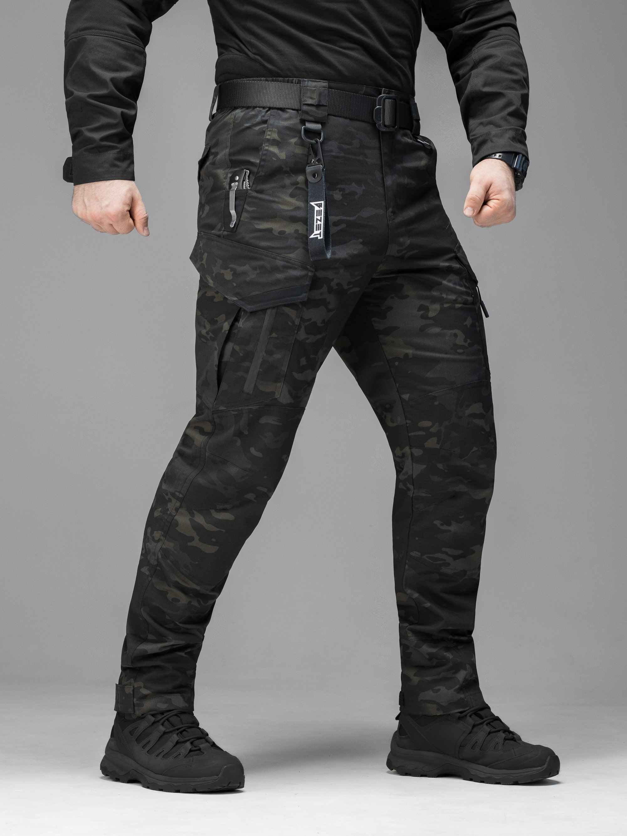Брюки карго тактичні BEZET Onyx чорний мультикам - Фото 9