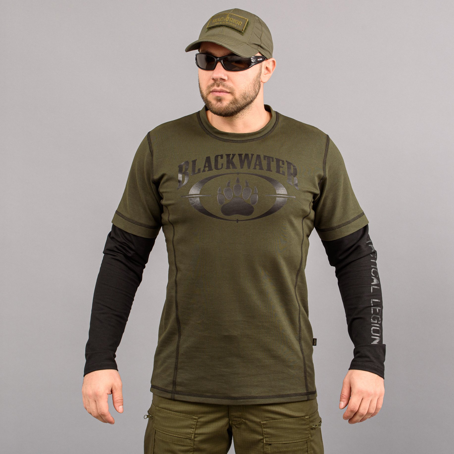 Футболка з рукавами "BLACK WATER" OLIVE Armoline