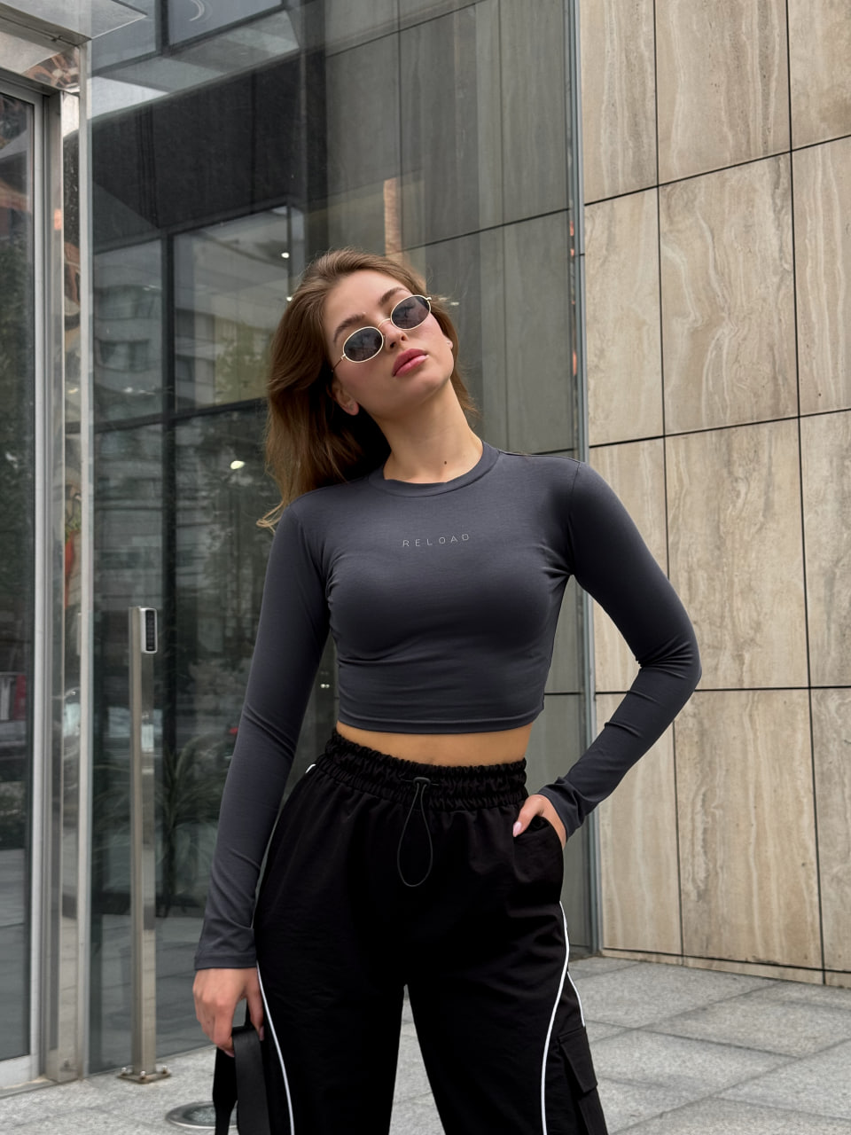 Кроп-топ Reload - Molly, графит