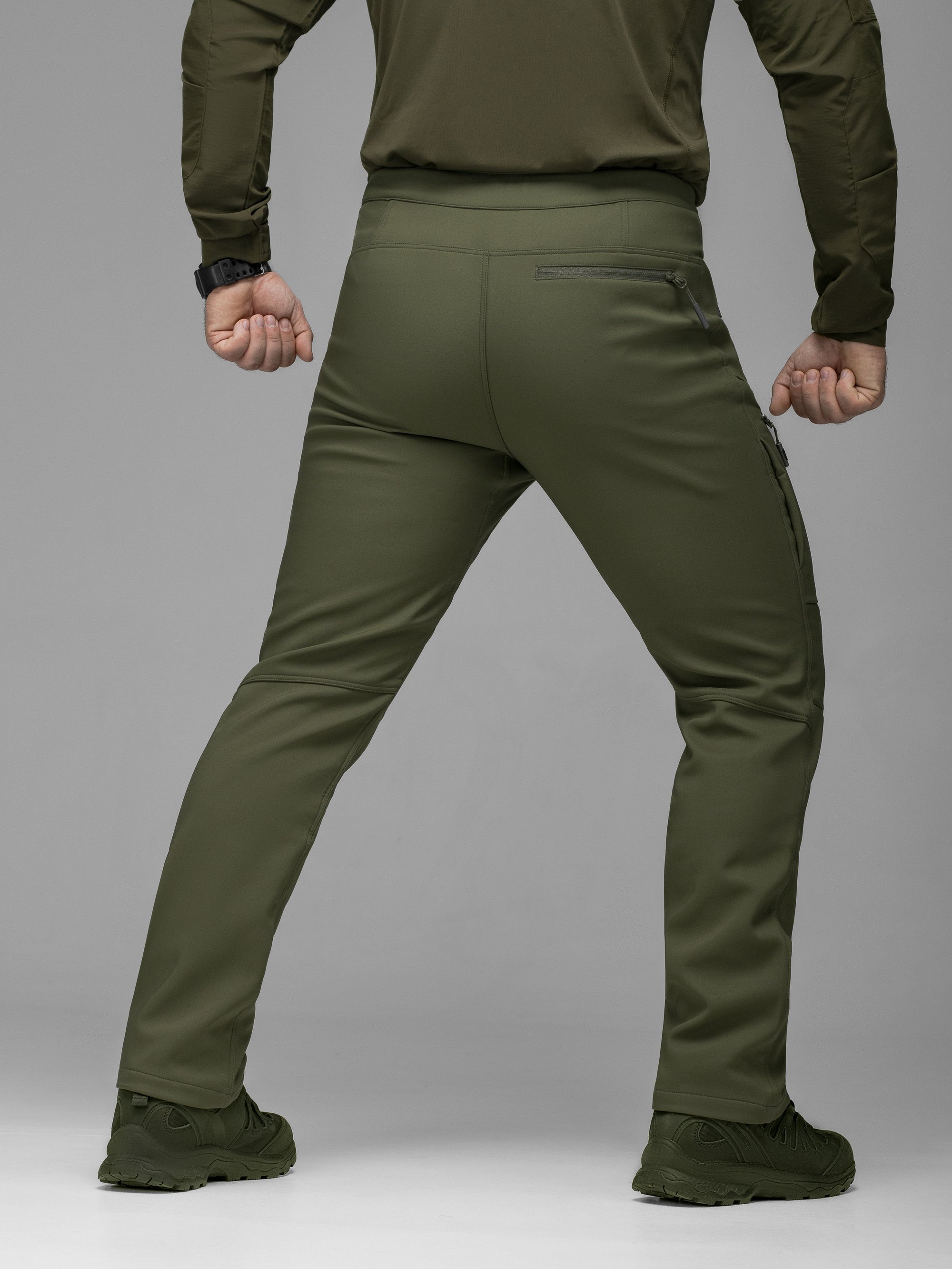Штани карго тактичні Softshell BEZET Techwear хакі - Фото 13