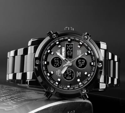 Чоловічий тактичний годинник Skmei Molot Limited AllBlack - Фото 3