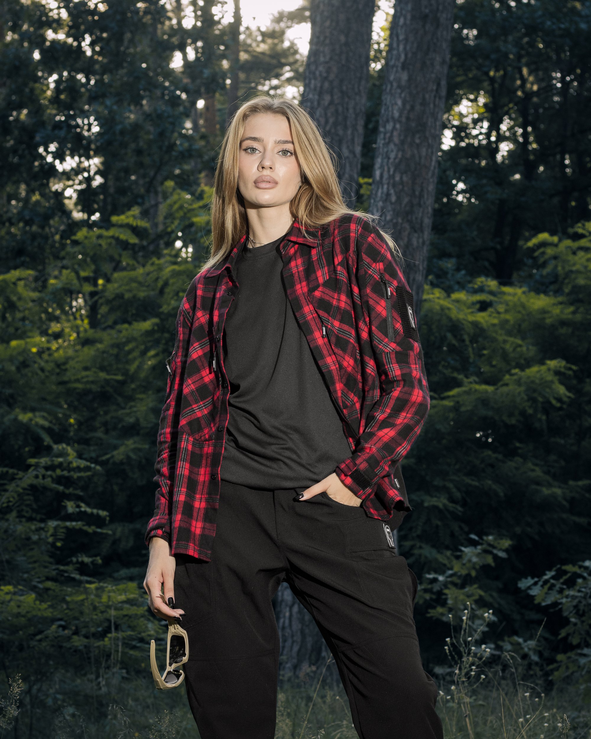 Сорочка фланелева жіноча BEZET Defender чорний/червоний - Фото 37