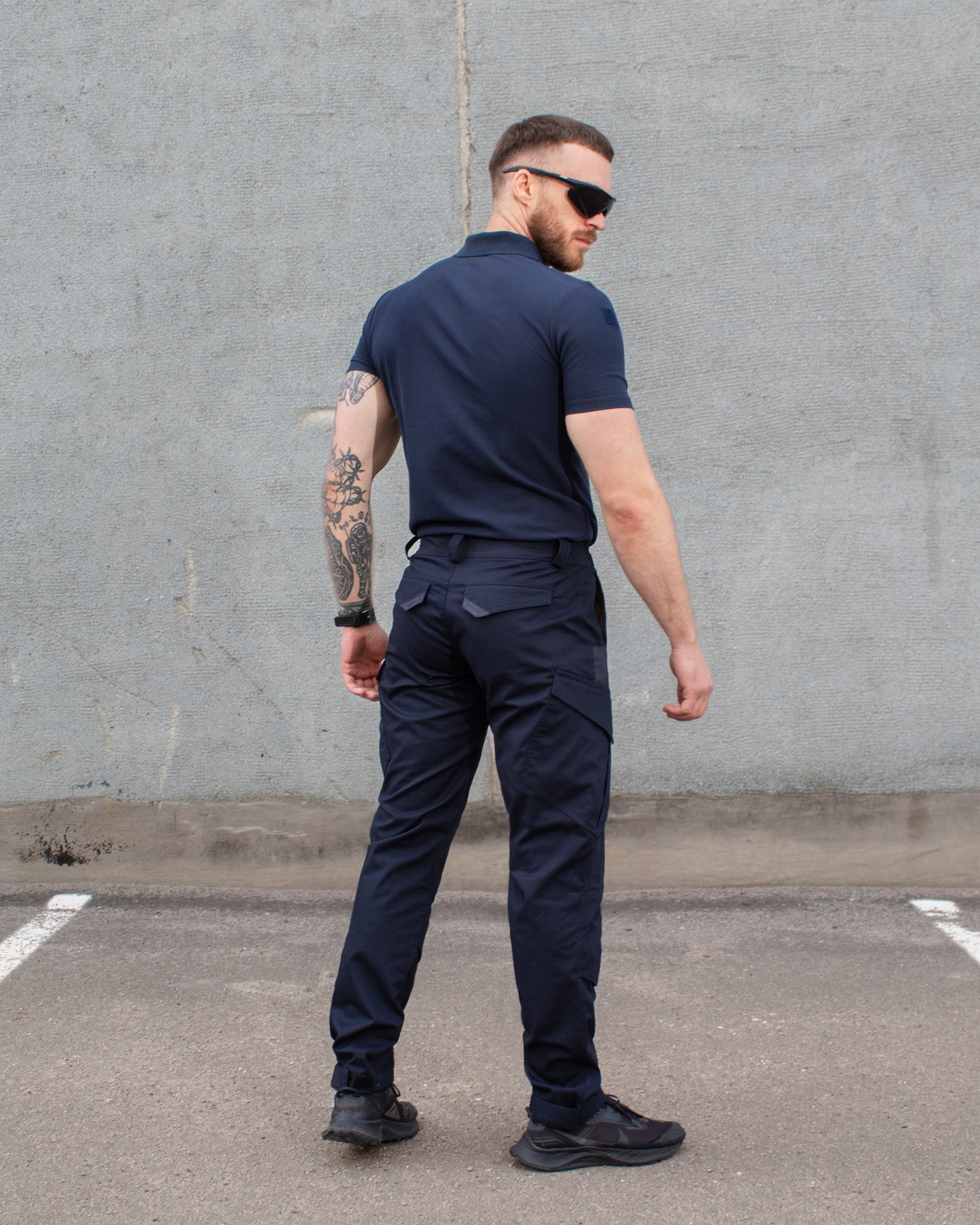 КОМПЛЕКТ (БРЮКИ КАРГО ТАКТИЧНІ BEZET ONYX СИНІЙ, ФУТБОЛКА ПОЛО ТАКТИЧНА ДСНС BEZET СИНІЙ) - Фото 4