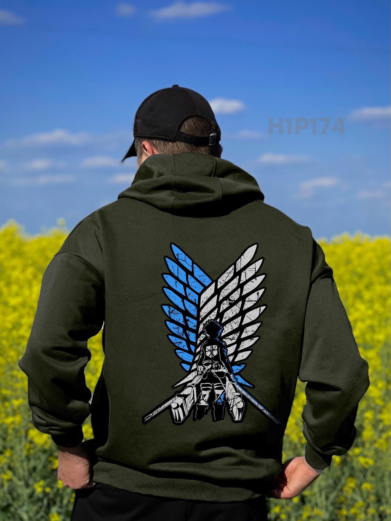 Худі Wings петля преміум хакі