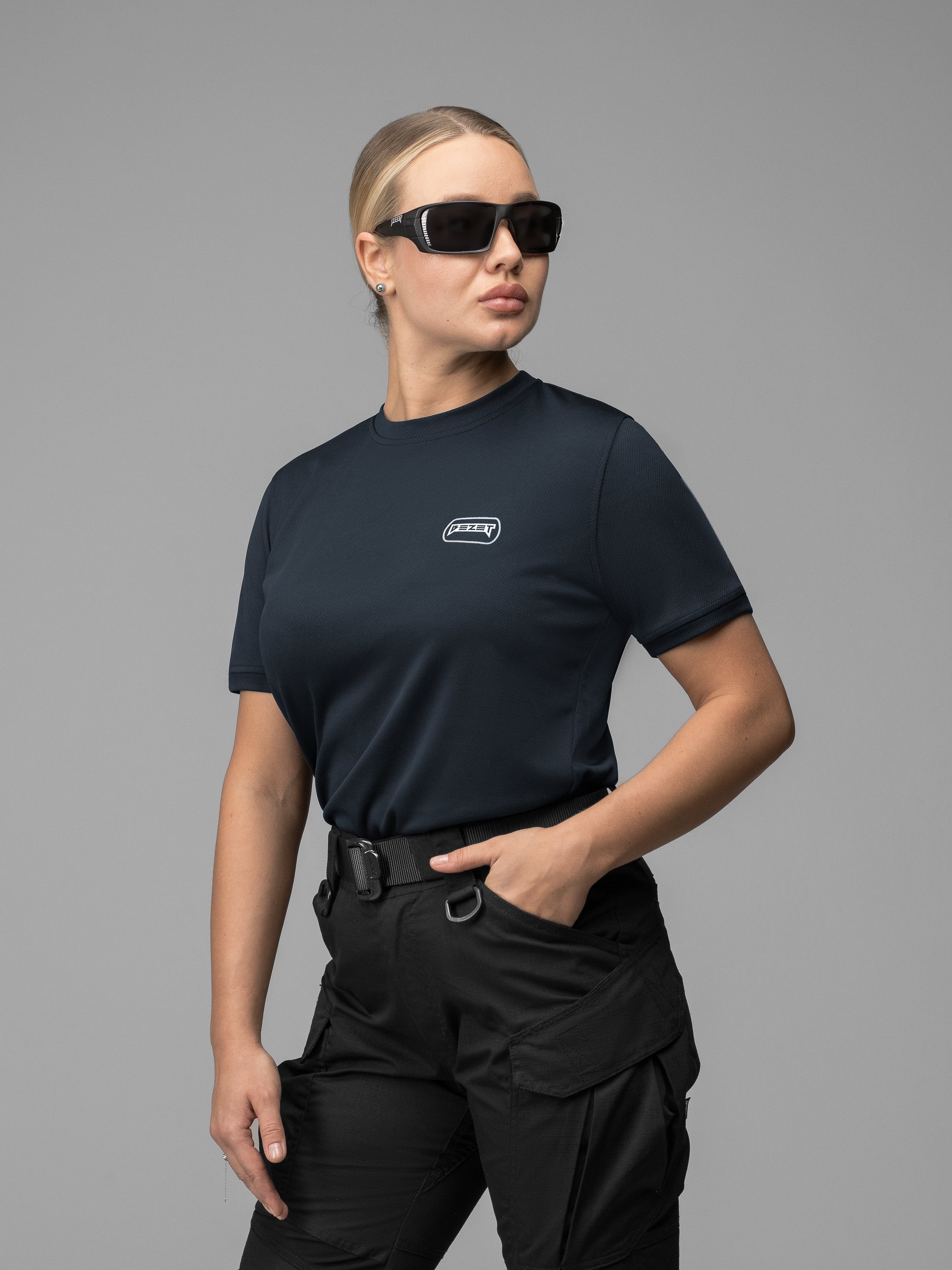 Футболка швидкосохнуча тактична жіноча BEZET Basic синій - Фото 1