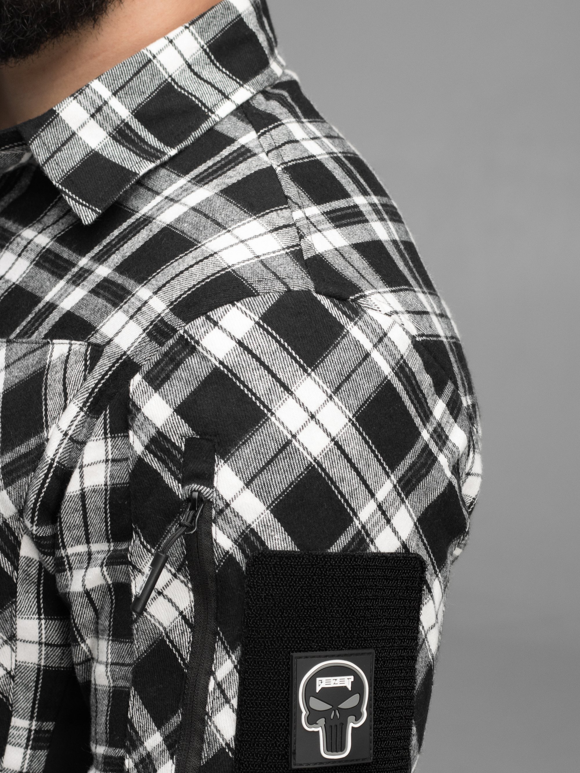 Сорочка фланелева BEZET Defender чорний/білий - Фото 16