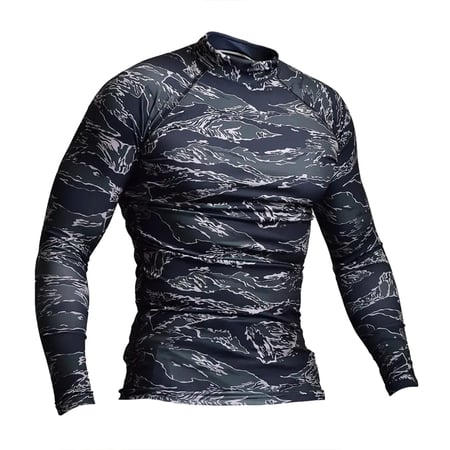 Чоловічий рашгард SPECPROM Black Tiger Stripes Camo M (00000005479) СПЕЦПРОМ КР