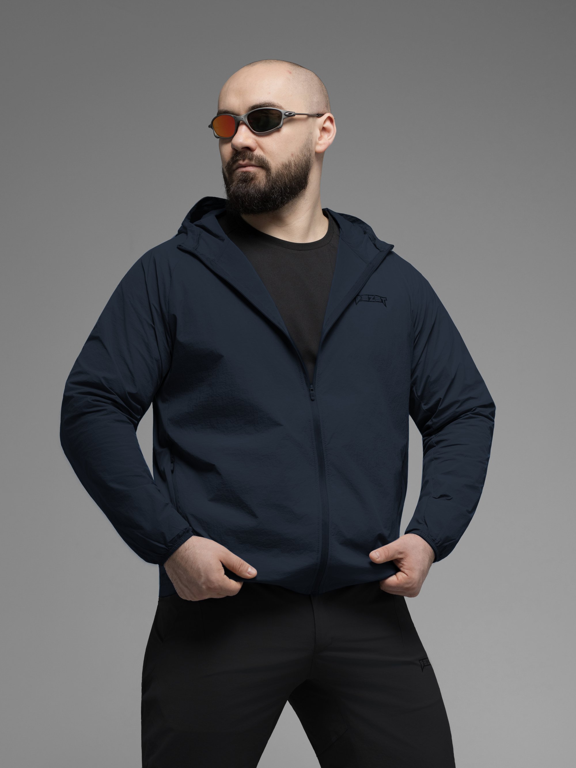 Куртка вітрівка BEZET Solguard UV 100 синій - Фото 9