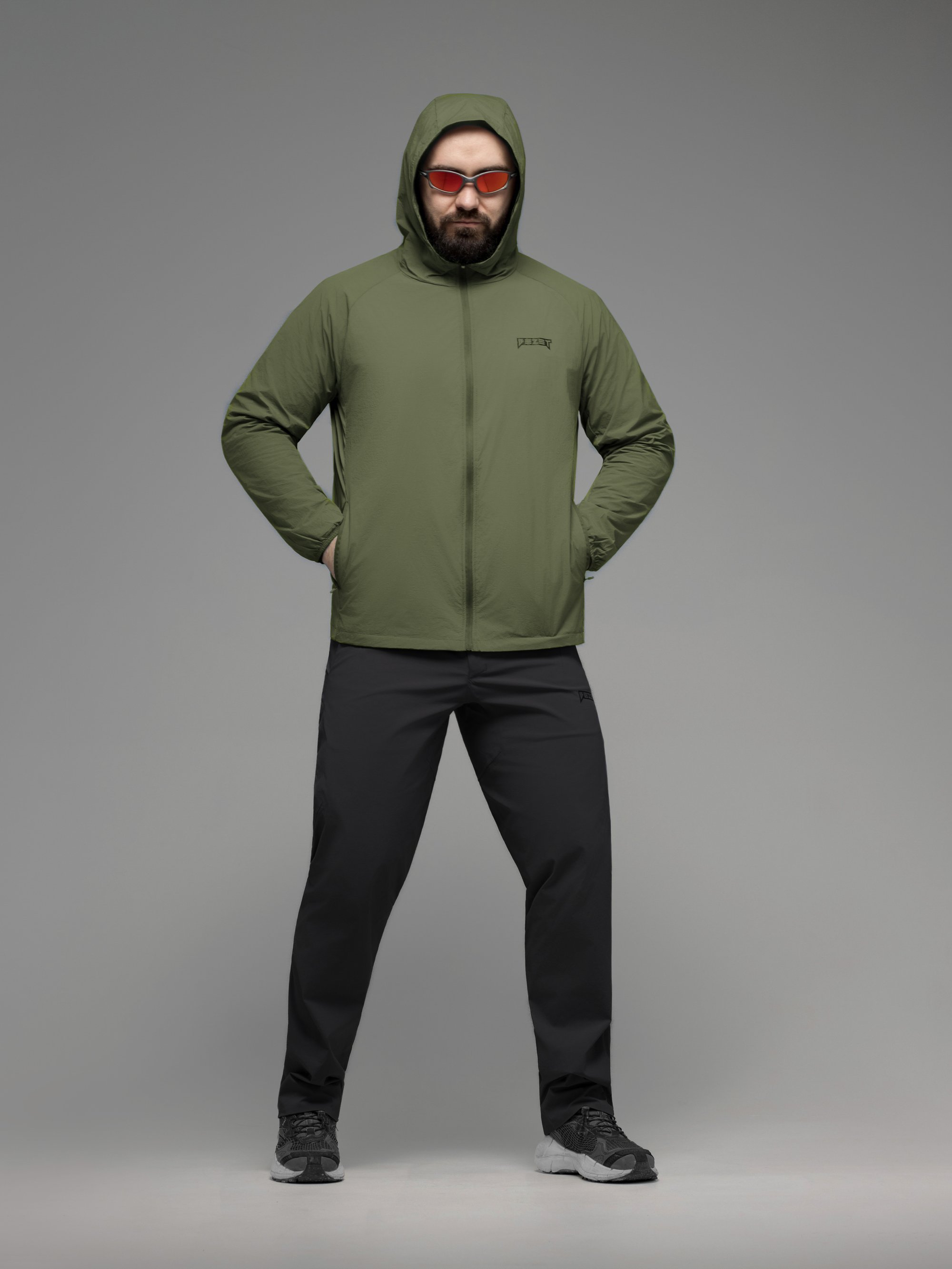 Куртка вітрівка BEZET Solguard UV 100 хакi - Фото 40