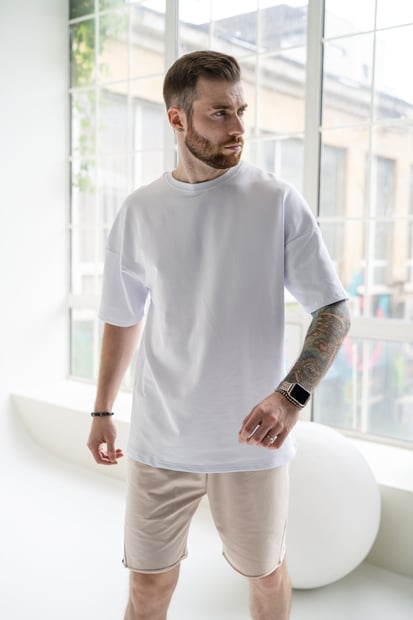 Чоловіча футболка Oversize Біла