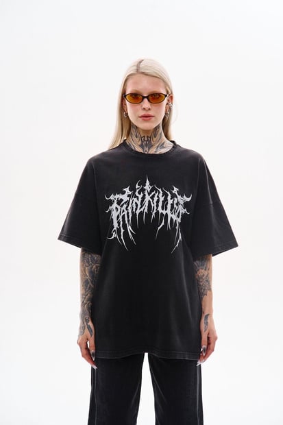 Футболка оверсайз крою з вареним ефектом "Пейн Кілер" TURWEAR