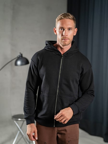Чоловіча кофта на блискавці Teamv Oversize ZIP Чорна