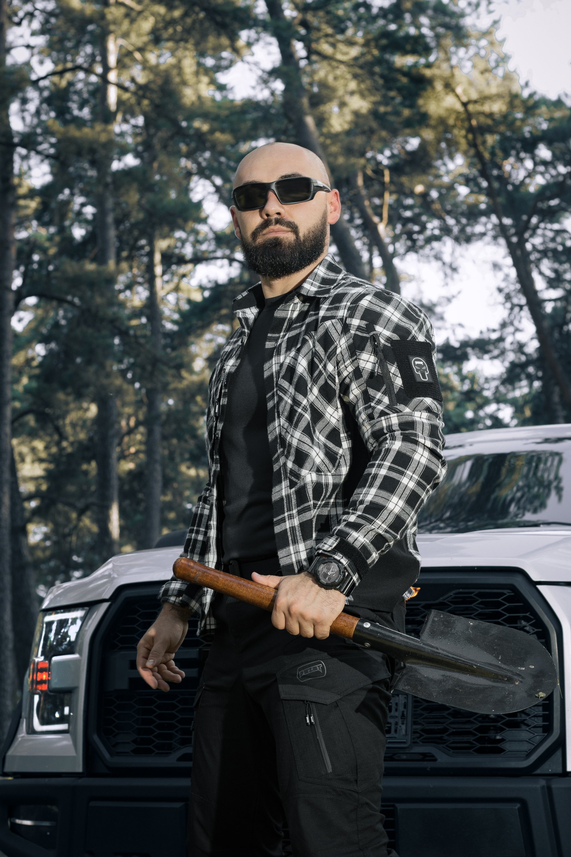 Сорочка фланелева BEZET Defender чорний/білий - Фото 34