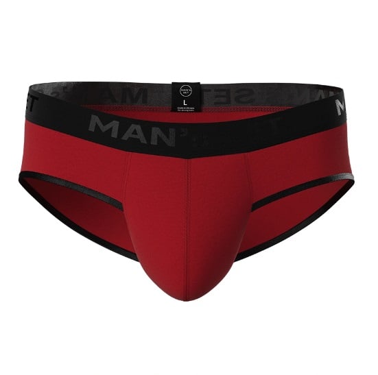 Чоловічі анатомічні сліпи з бавовни, Anatomic Slips Black Series, червоний