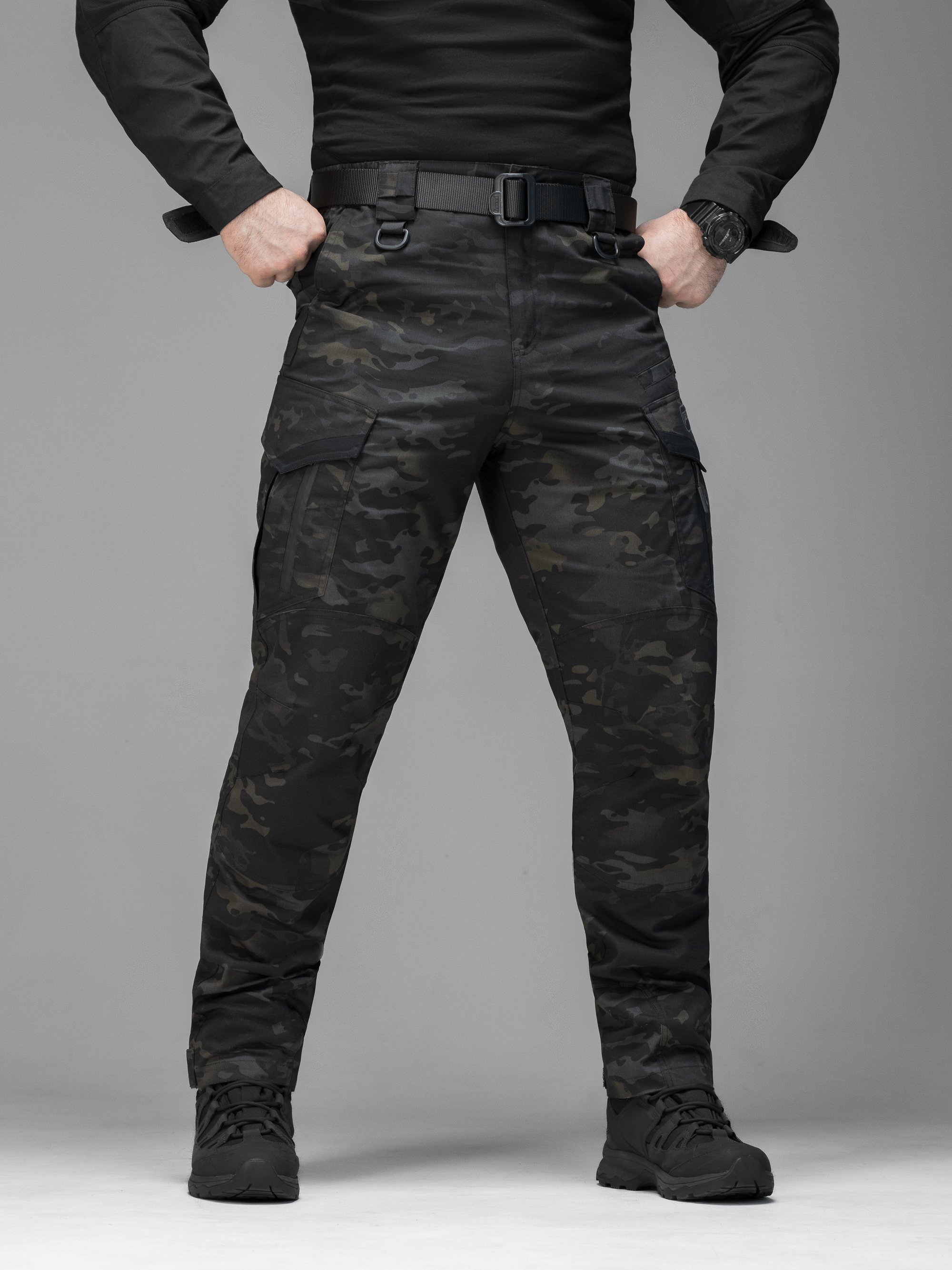 Брюки карго тактичні BEZET Onyx чорний мультикам - Фото 5