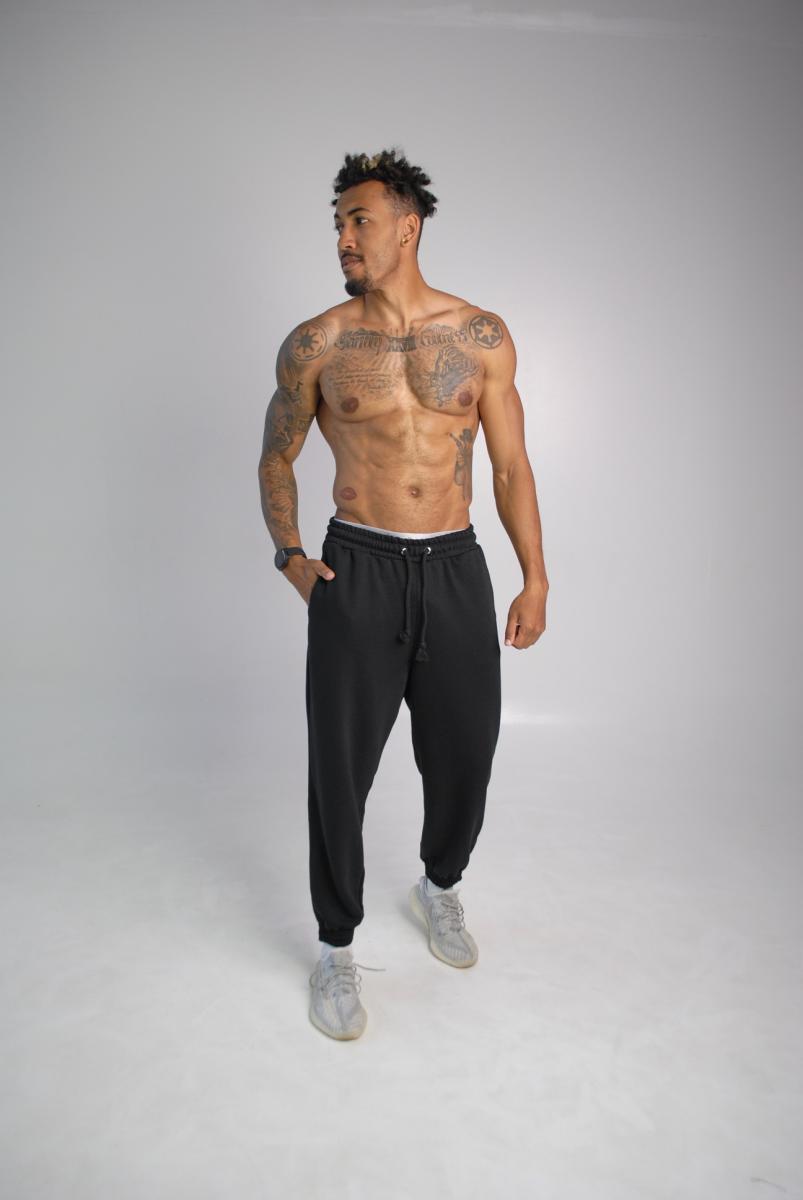 Спортивные штаны оверсайз черные Hi mate