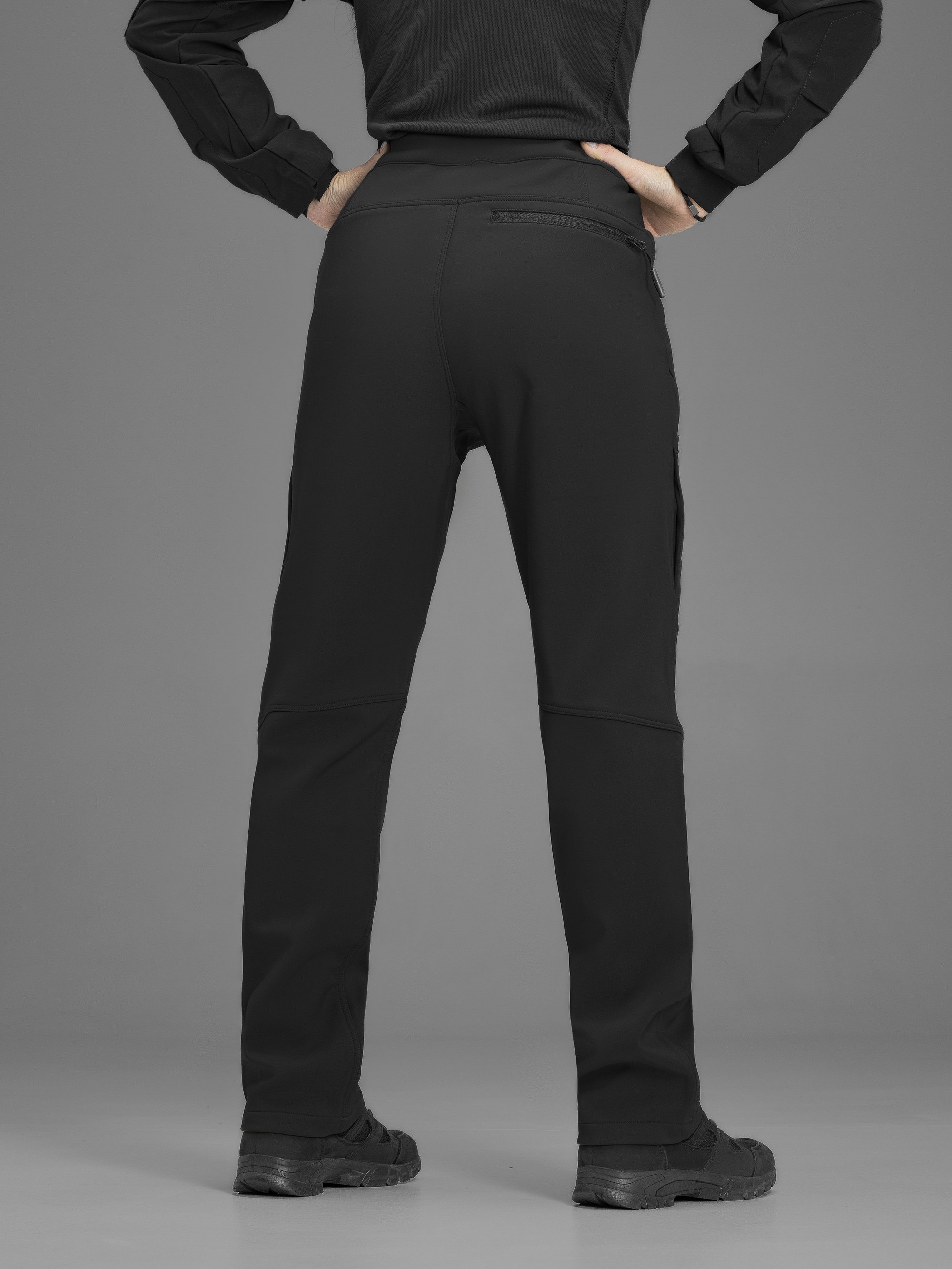 Штани карго тактичні жіночі Softshell BEZET Techwear чорний - Фото 10