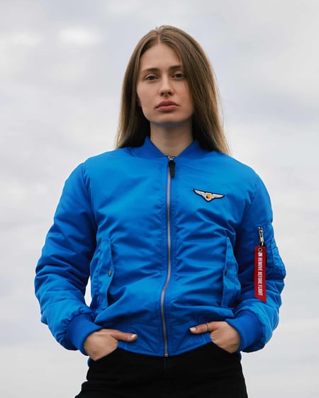 Бомбер MA-1 електрик жіночий Olymp