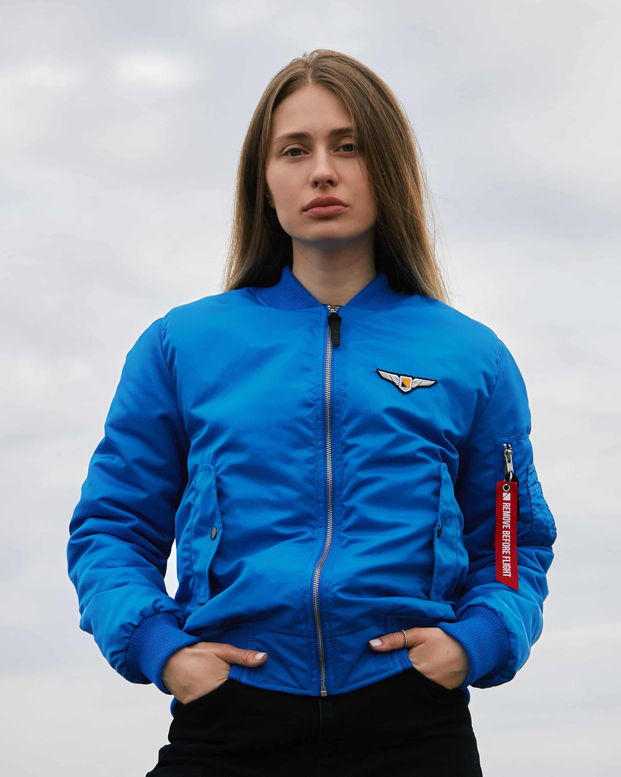 Бомбер MA-1 електрик жіночий Olymp