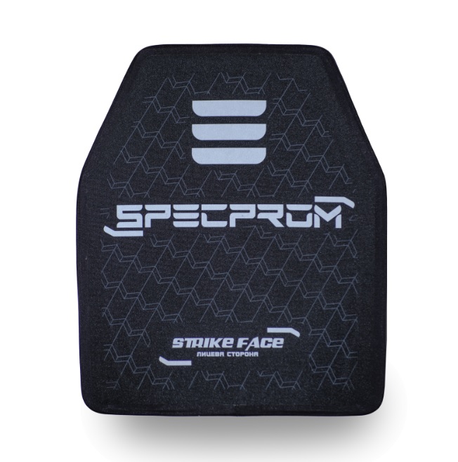 Поліетиленова бронеплита SPECPROM 3-го класу 1,77кг, 27.5х35 см Чорна