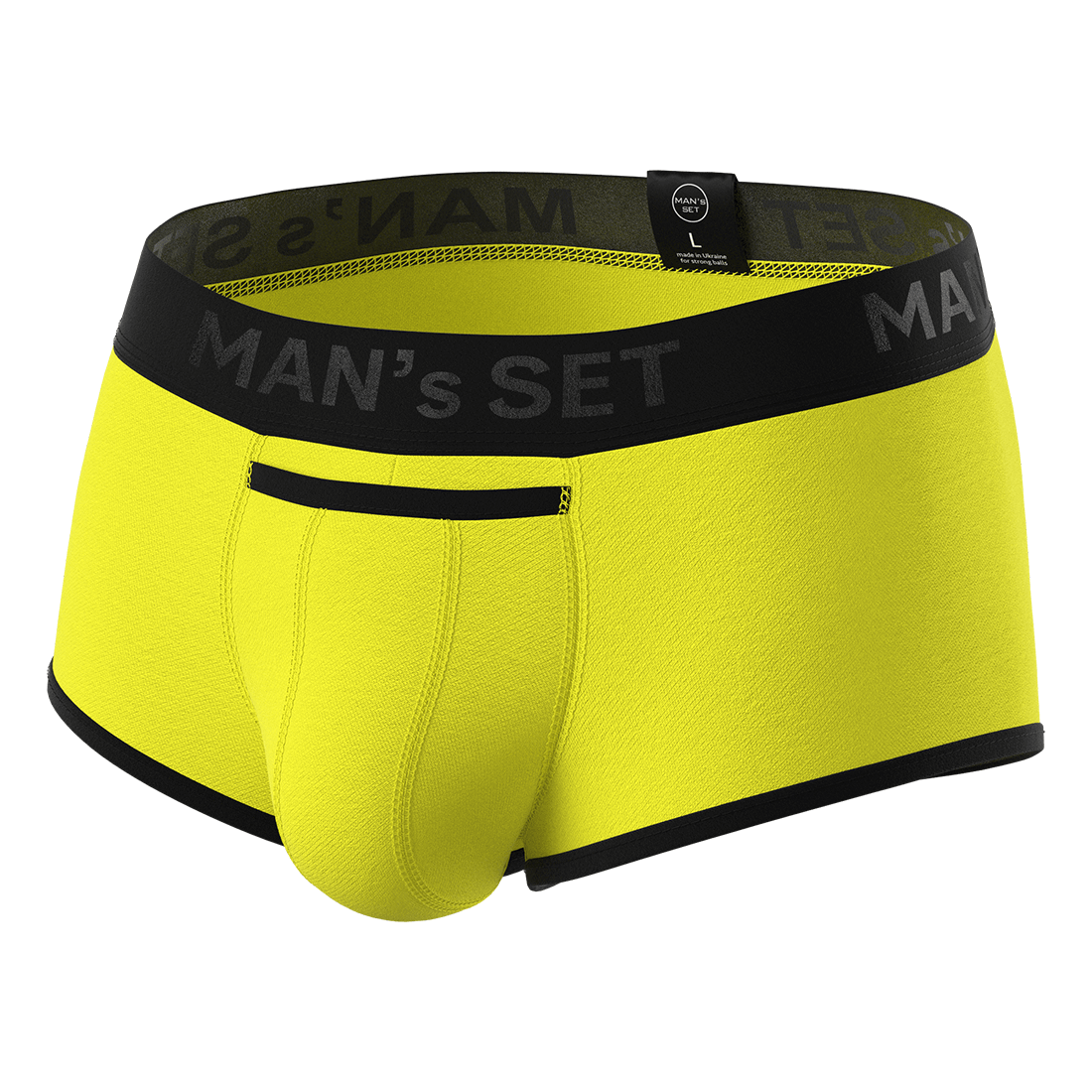 Чоловічі анатомічні спортивні боксери з хлопка 'Black Series', Sport. лимонний MansSet