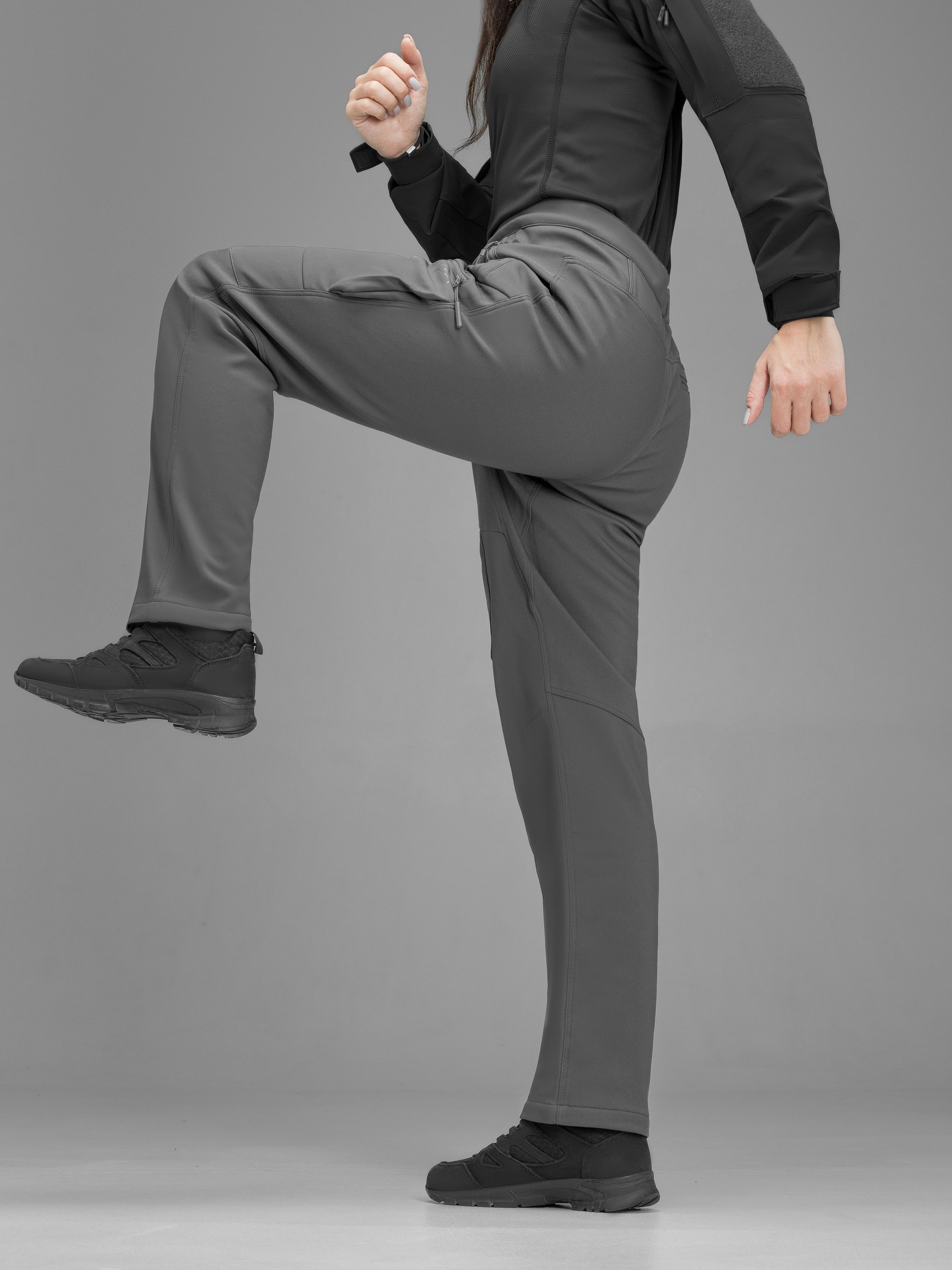 Брюки карго тактичні жіночі Softshell BEZET Techwear сірий - Фото 8