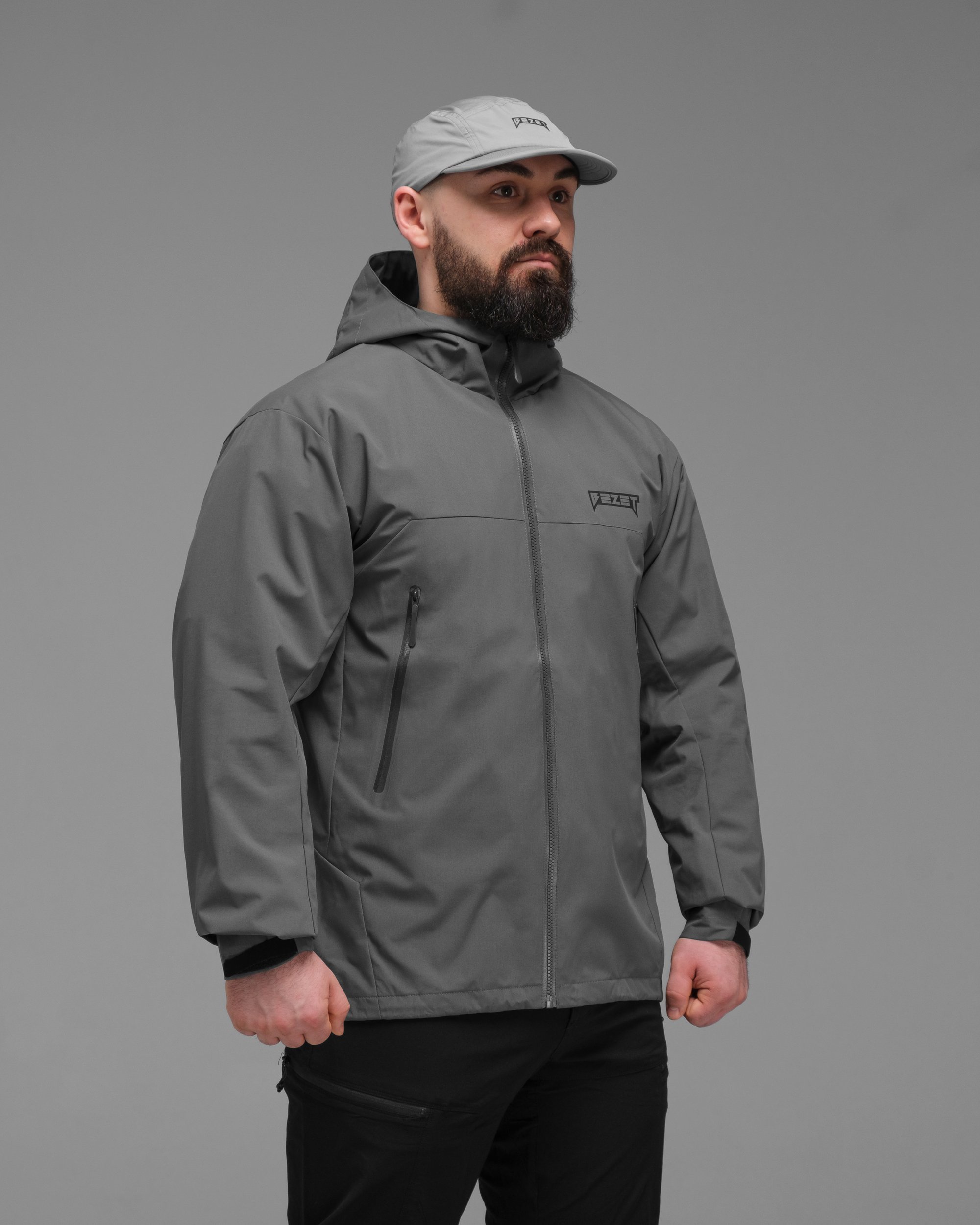Куртка вітрівка BEZET WindBreaker сірий - Фото 11