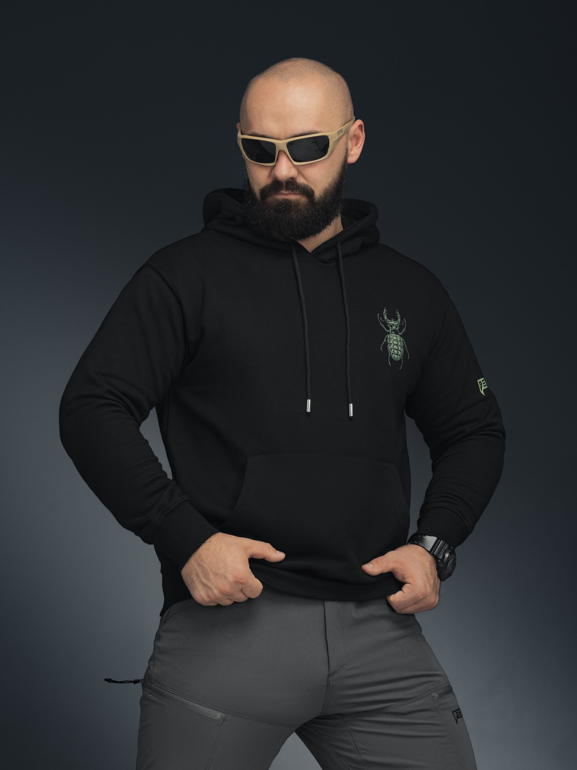 Худі BEZET Scarab Ops чорний - Фото 6