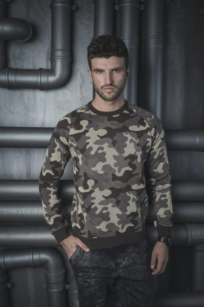 Теплий В'язаний Светр BEZET 'Камуфляж 2'