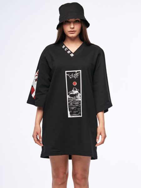 Сукня-футболка з подовженим оверсайз кроєм "SW-2414" TURWEAR