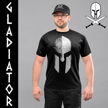 Футболка з принтом "GLADIATOR" BLACK Armoline
