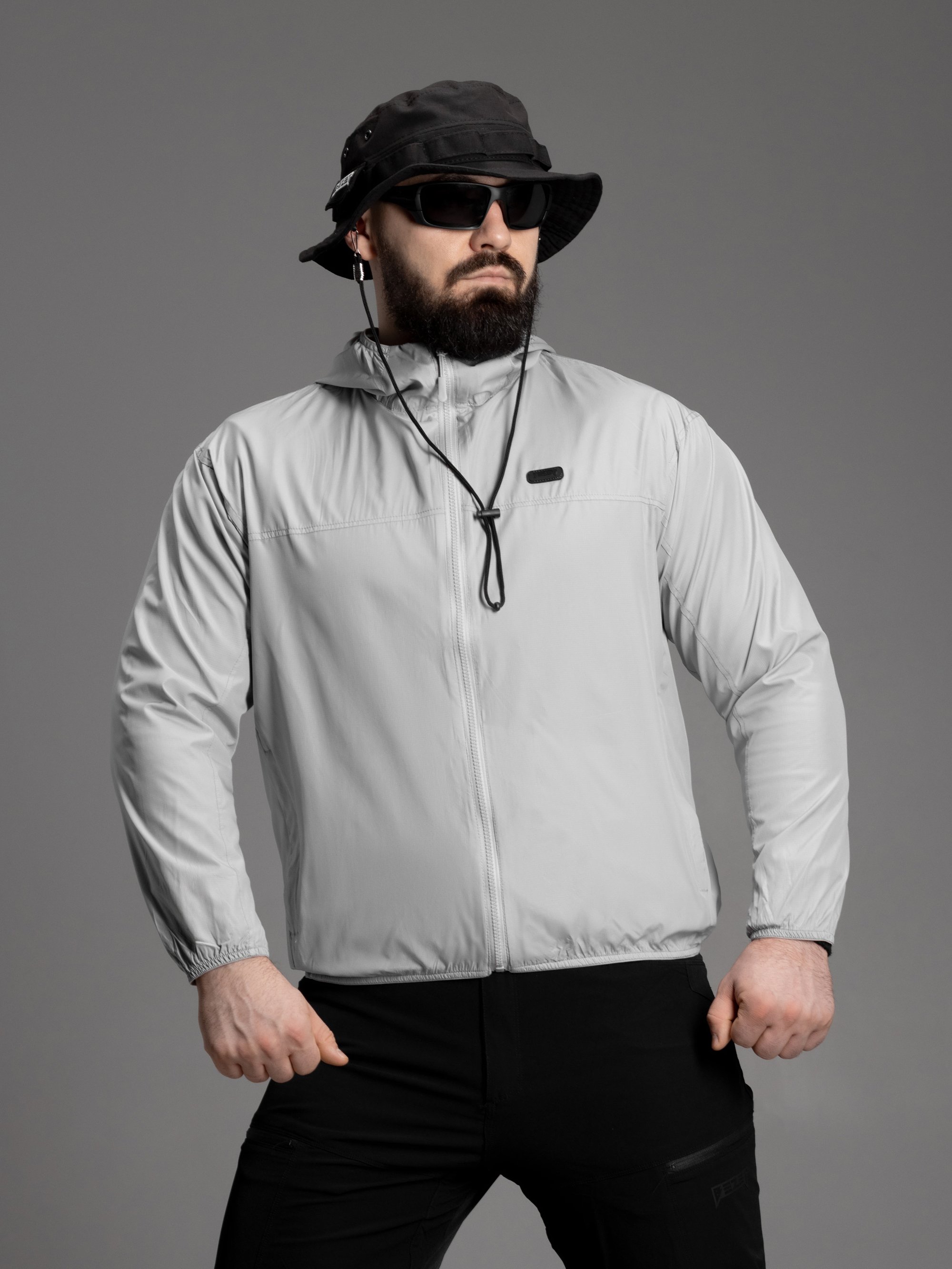 Куртка вітрівка швидкосохнуча BEZET SolarShield сірий