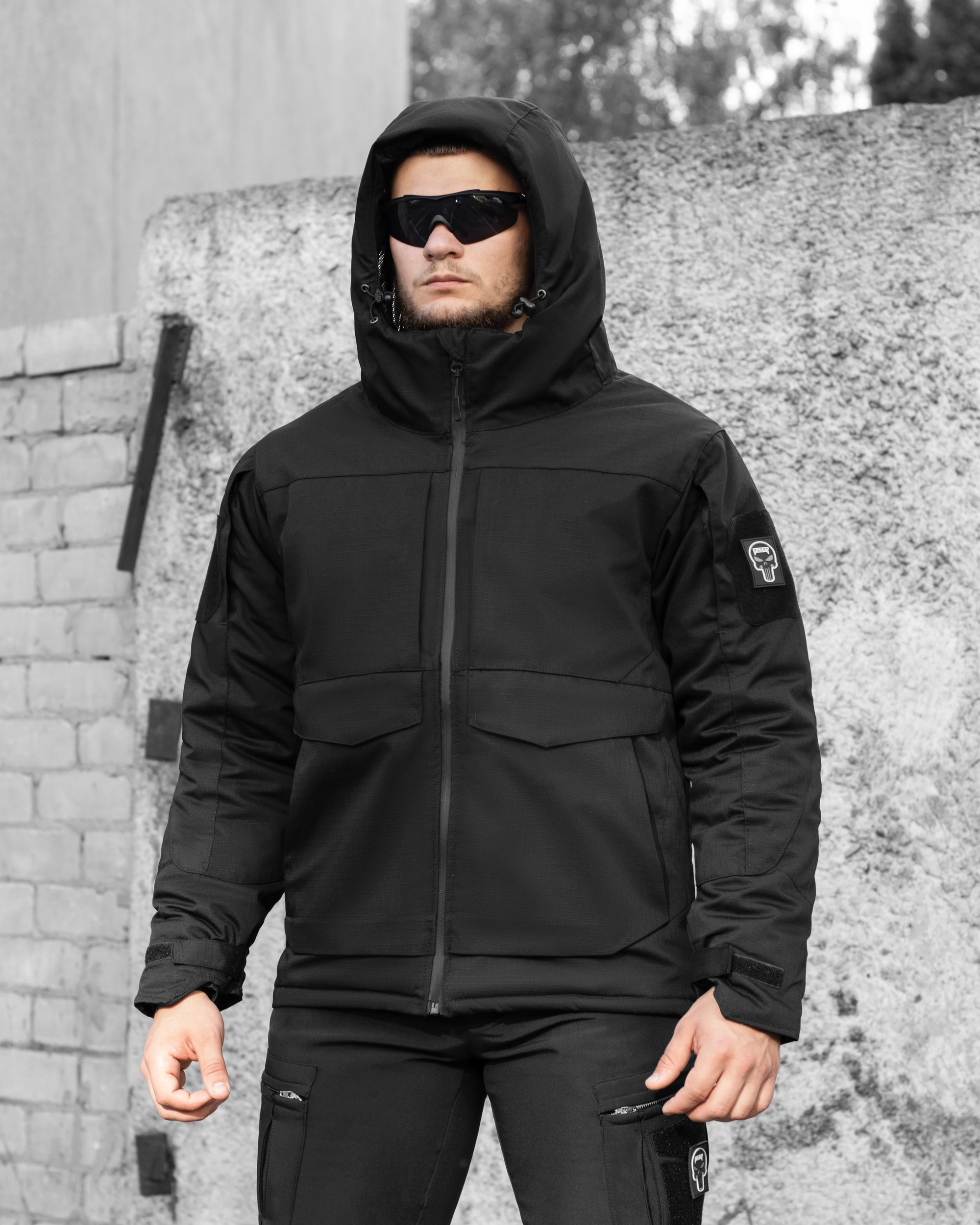 Куртка тактична зимова BEZET Штурм чорний - Фото 11