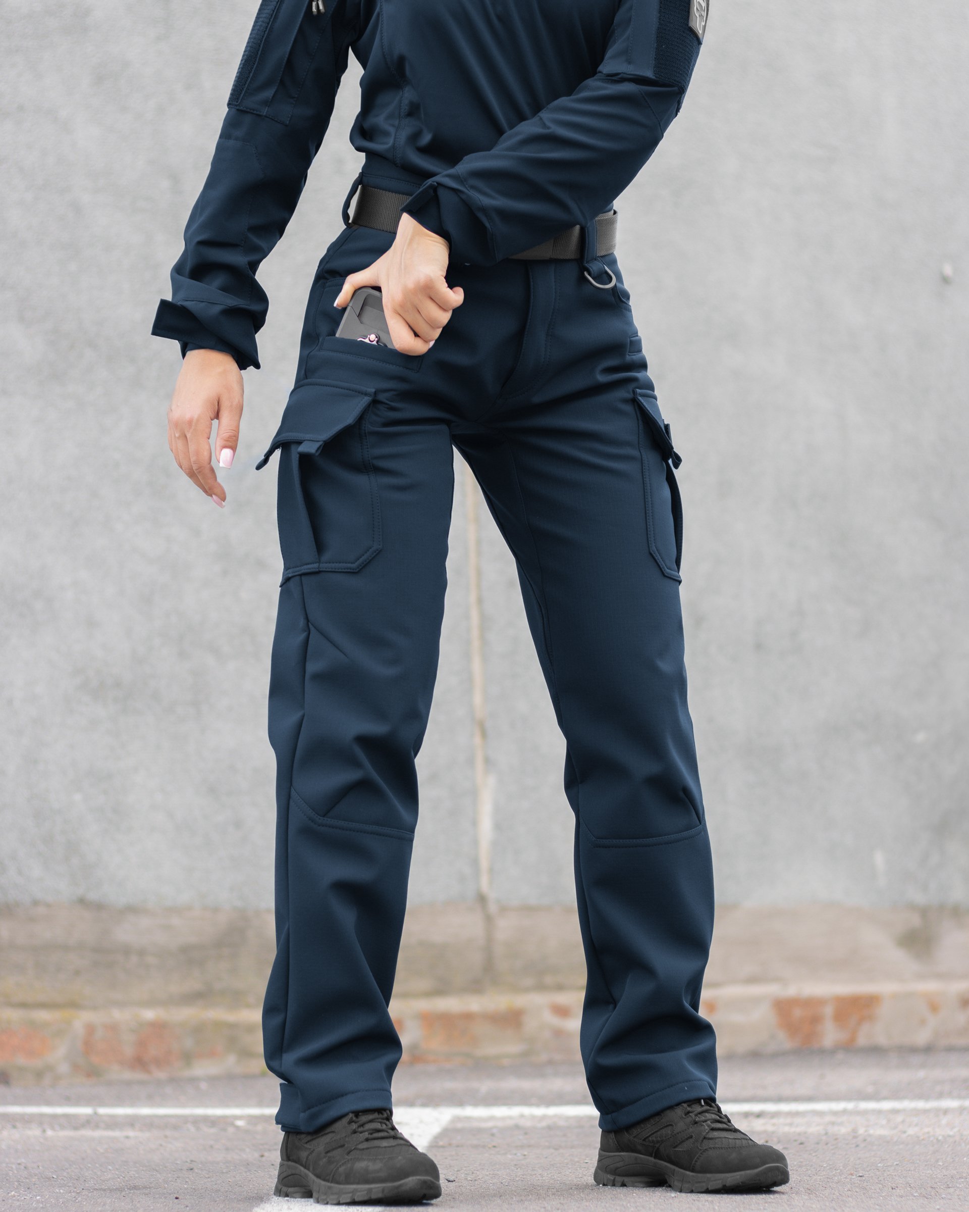 Брюки карго теплі жіночі BEZET Titan синій - Фото 2