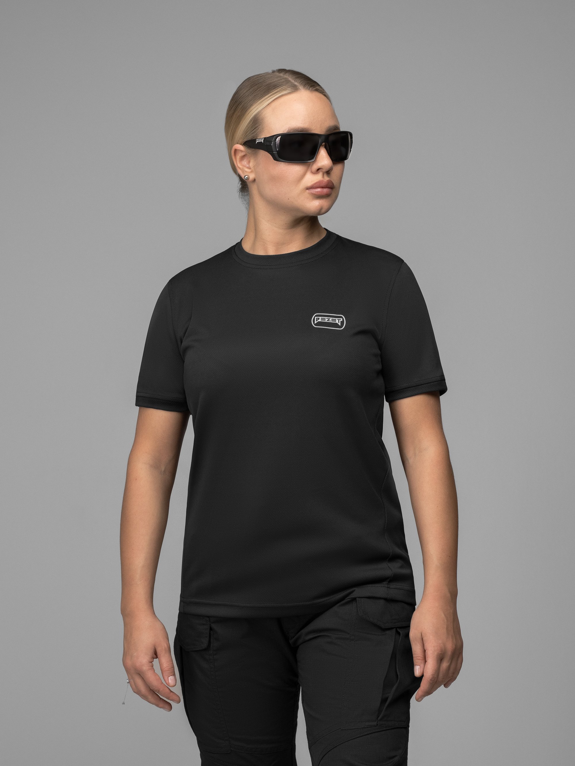 Футболка швидкосохнуча тактична жіноча BEZET Basic чорний - Фото 6