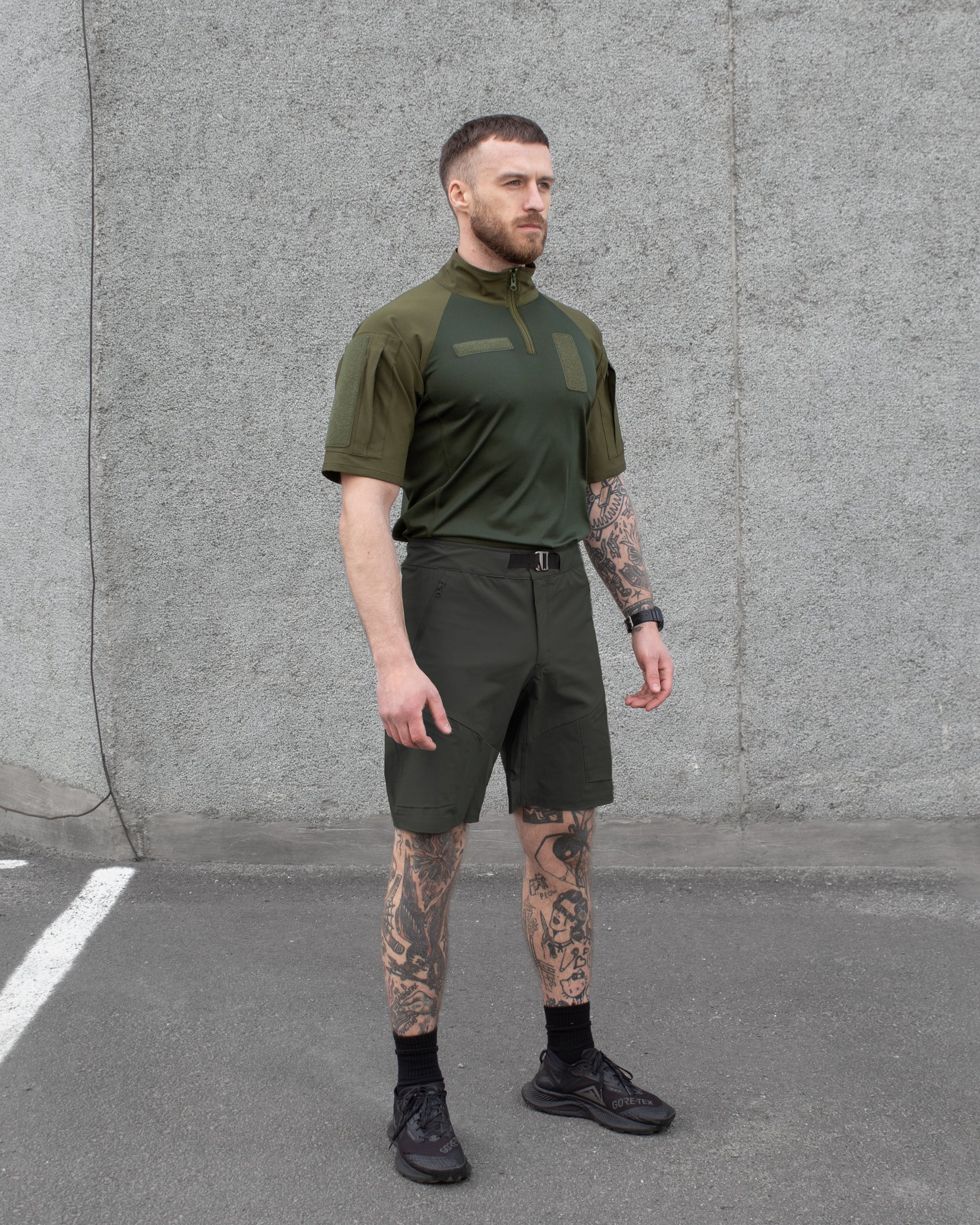 КОМПЛЕКТ (ФУТБОЛКА ТАКТИЧНА БОЙОВА BEZET COMBAT ХАКІ, ШОРТИ КАРГО ШВИДКОСОХНУЧІ BEZET ADVENTURE ХАКІ) - Фото 3