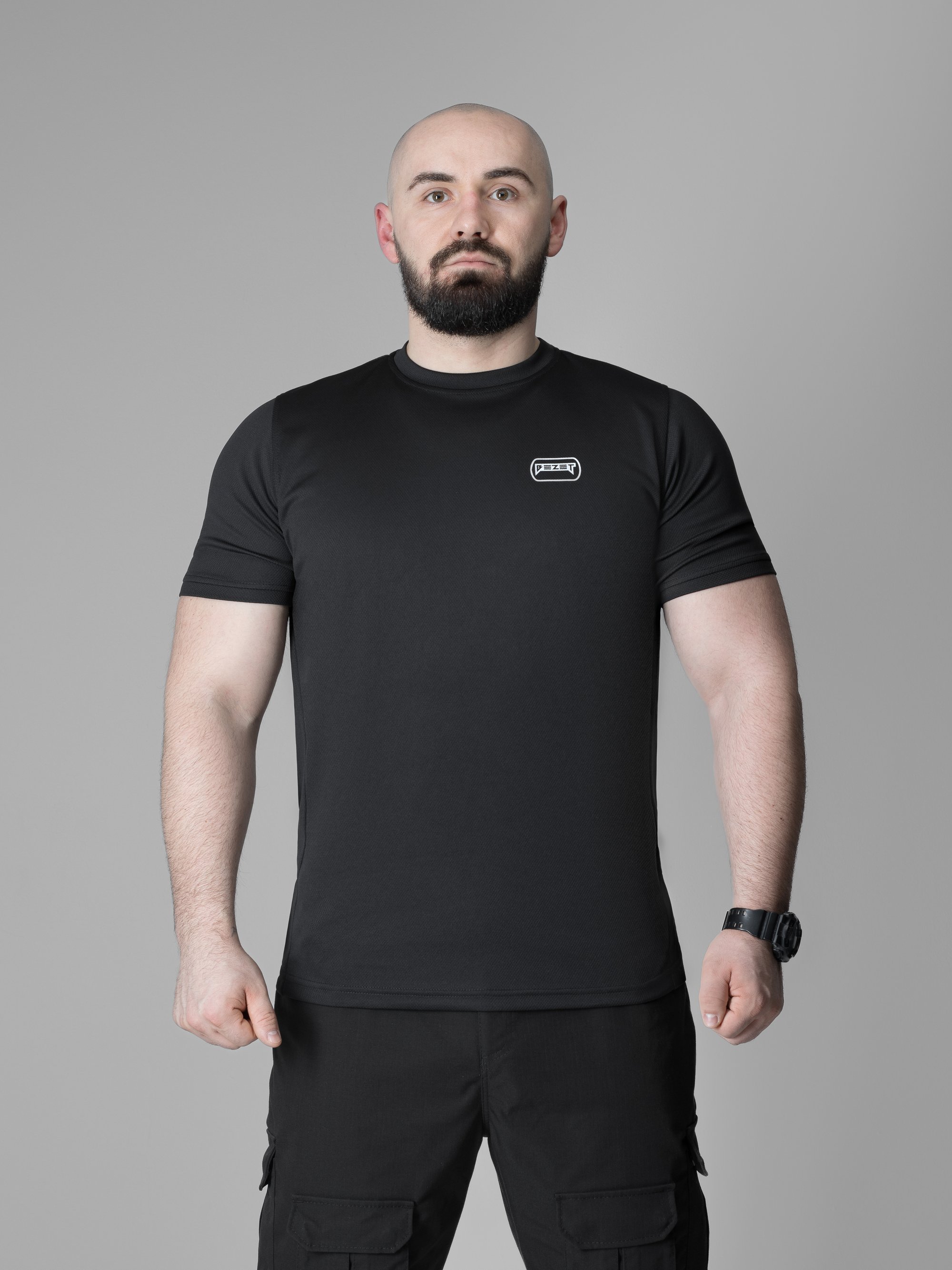 Футболка быстросохнущая тактическая BEZET Basic черный - Фото 1