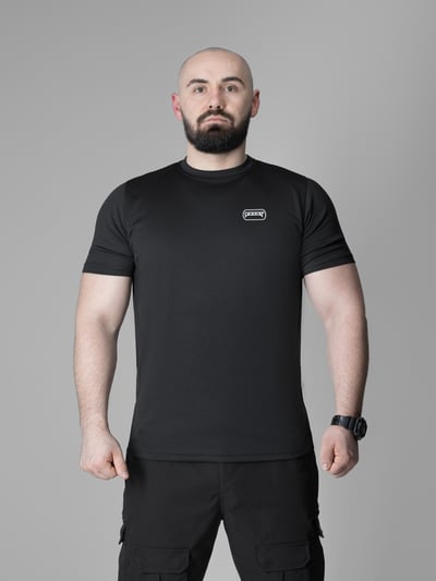 Футболка швидкосохнуча тактична BEZET Basic чорний - Фото 1