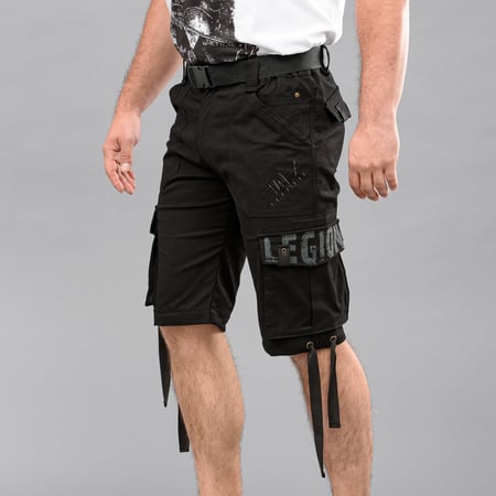 Шорты карго с ремнём "LEGION" BLACK (Котон Стрейч) Armoline