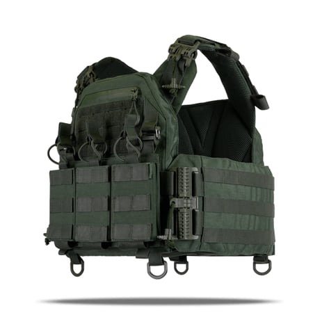 Плитоноска Kiborg GU Gen.2 + з'ємна панель для трьох магазинів Хакі KIBORG