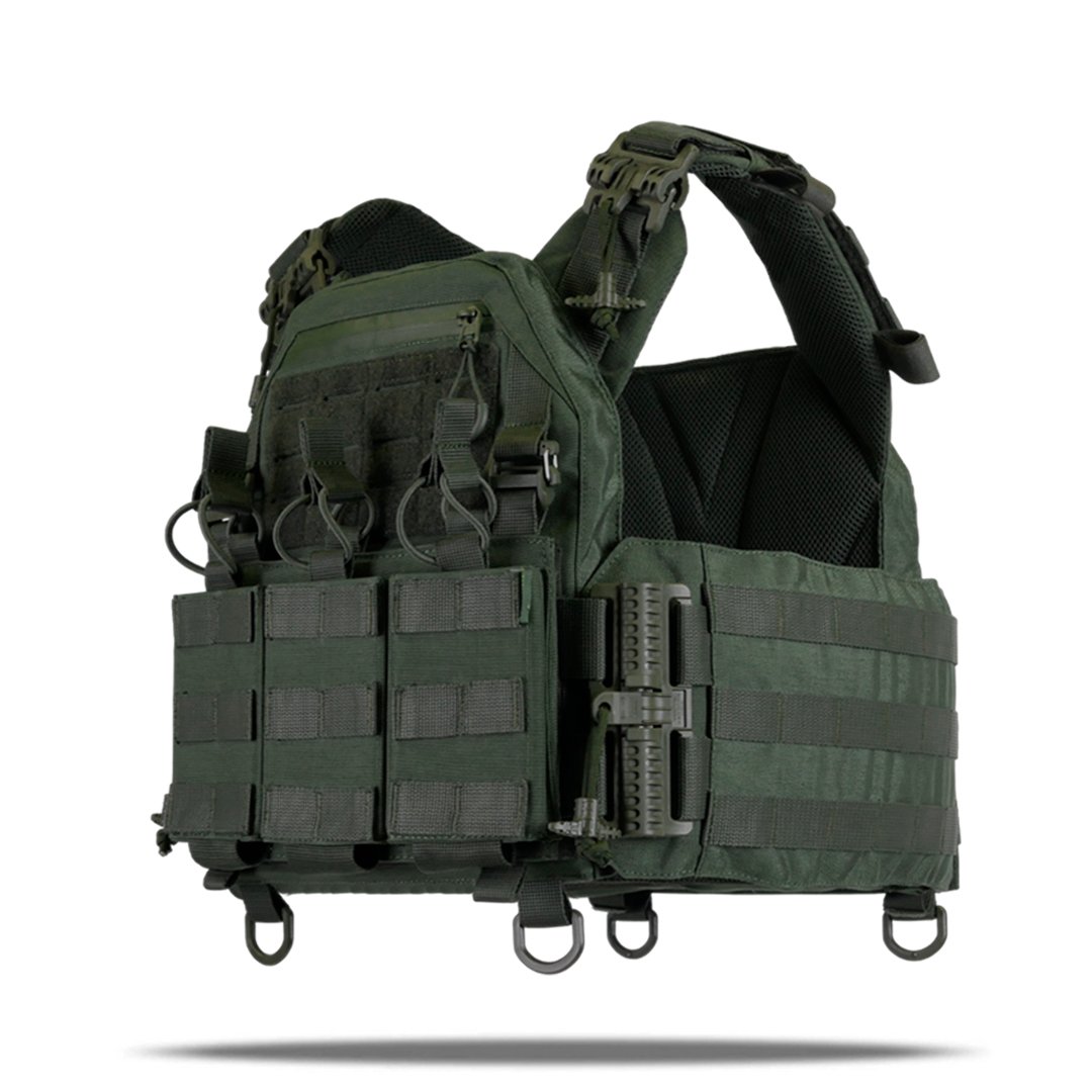 Плитоноска Kiborg GU Gen.2 + з'ємна панель для трьох магазинів Хакі KIBORG