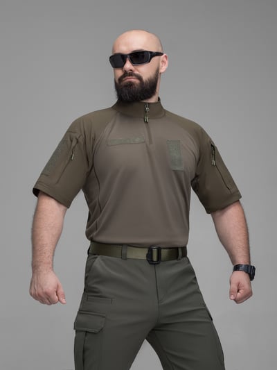 Футболка тактична бойова BEZET Combat хакі - Фото 1