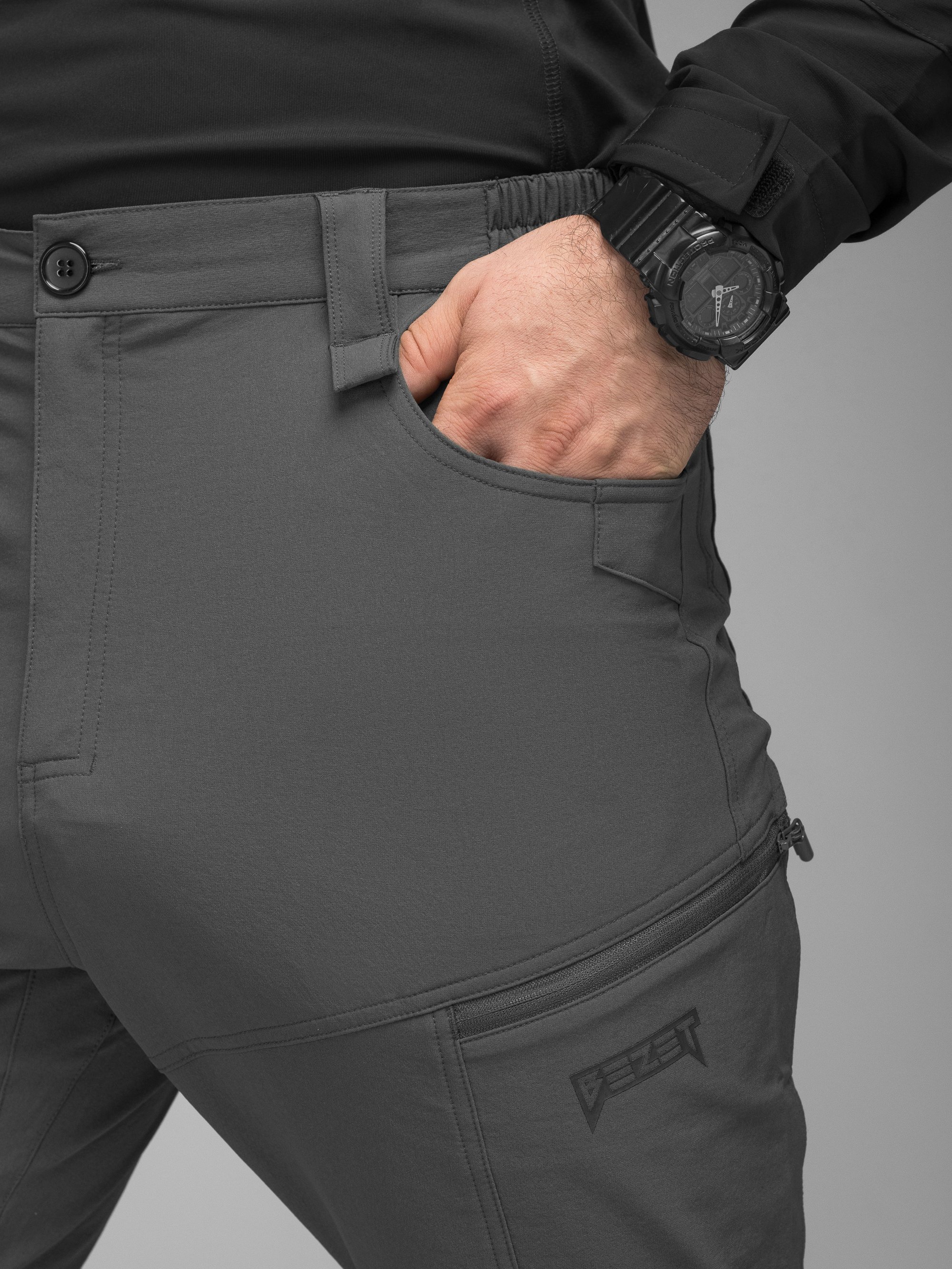 Штани карго тактичні BEZET TactDry 240 сірий - Фото 22